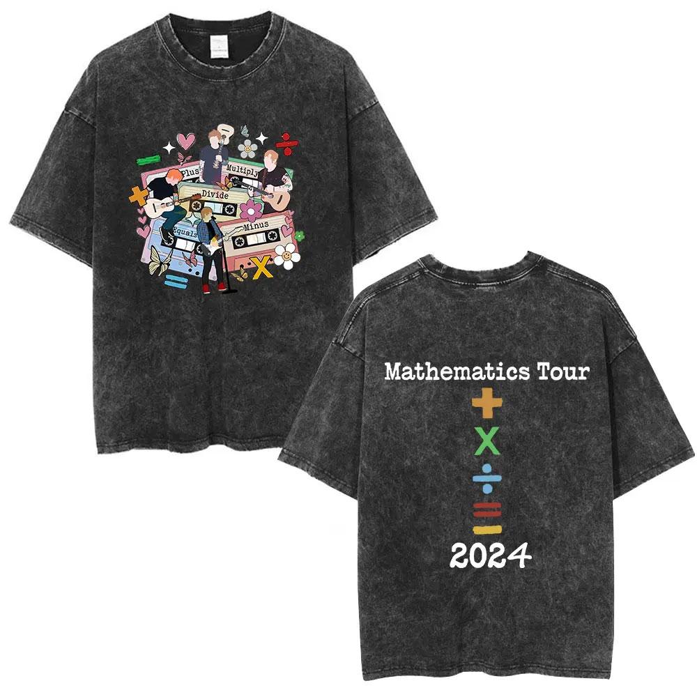 Ed Sheeran European Tour 2025 Vintage Washed T Shirts Mens Women Clothing Cotton Casual Short Sleeve Tshirt Fashion Tee Shirts S