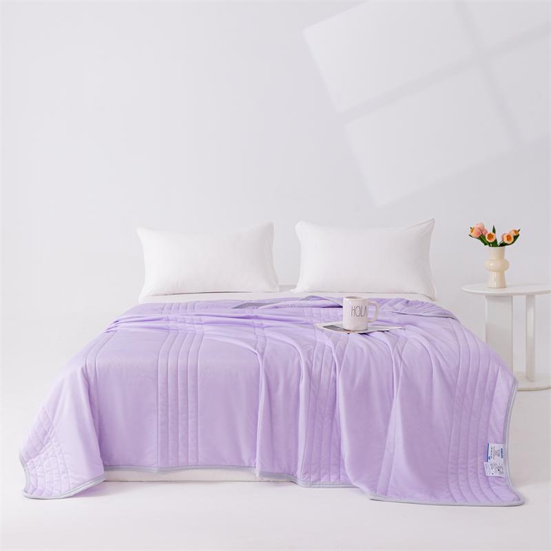 Cool Sensation Silk Summer Cool Quilt Ice Cream Solid Color Summer Cool Quilt 150X200Cm фиолетовый