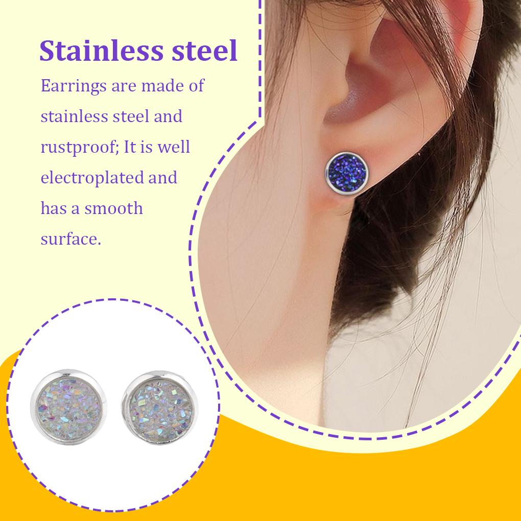 Ohrringe Edelstahl Geschenk Galvanik Glänzend Ohrhänger Feinstahl Wunderschöne Stecker Ohr für Damen Mädchen Geburtstagsparty Hochzeit
