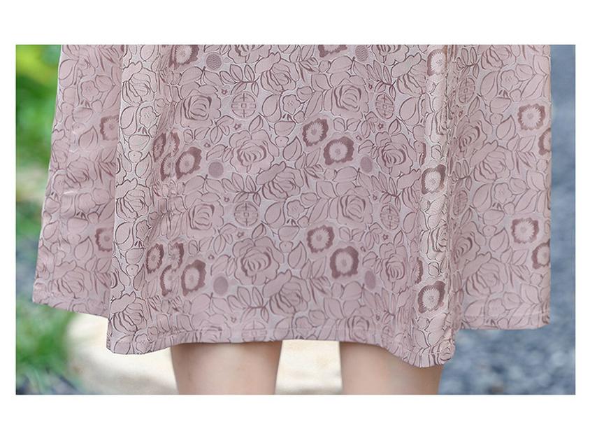 Rochie Qipao Elegantă de Vară cu Mânecă Scurtă, Șic, 2025, pentru Femei de Vârstă Mijlocie