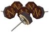 IBA Indianbeautifulart Brown Alphabet H Engraved Furniture Knobs Cabinet Drawer Pull Pack