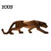 Geometric Cheetah Sculpture 3D Printed Figurine, Compact Faceted Sculpture, Stable Animal Figurine For Desk Minimalist Leopard Statue for Home Office