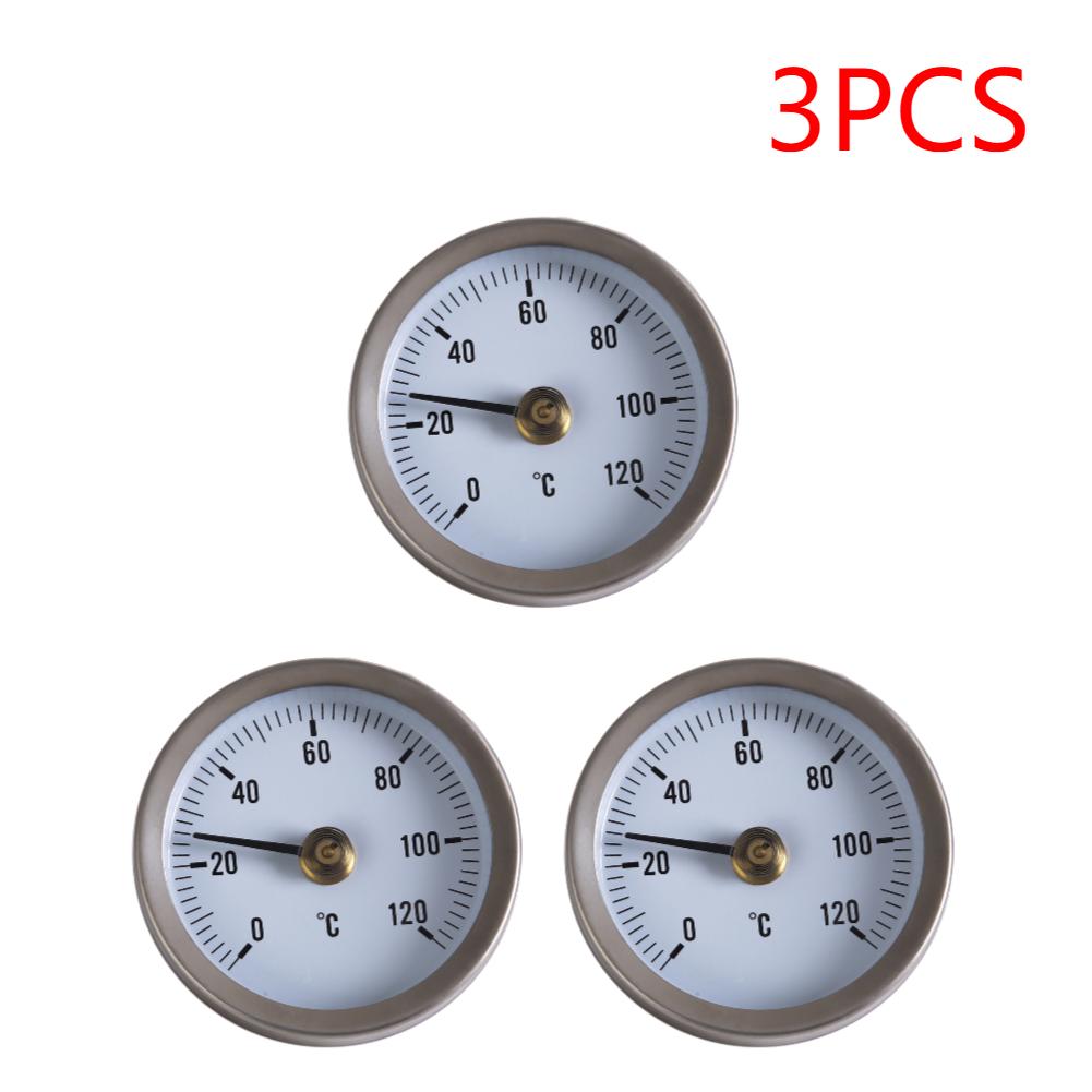 2-5PCS Clamp-on Tube Thermometer 63mm Clip on Thermometer Spring for Measuring Temperatures of Hot Water Pipes