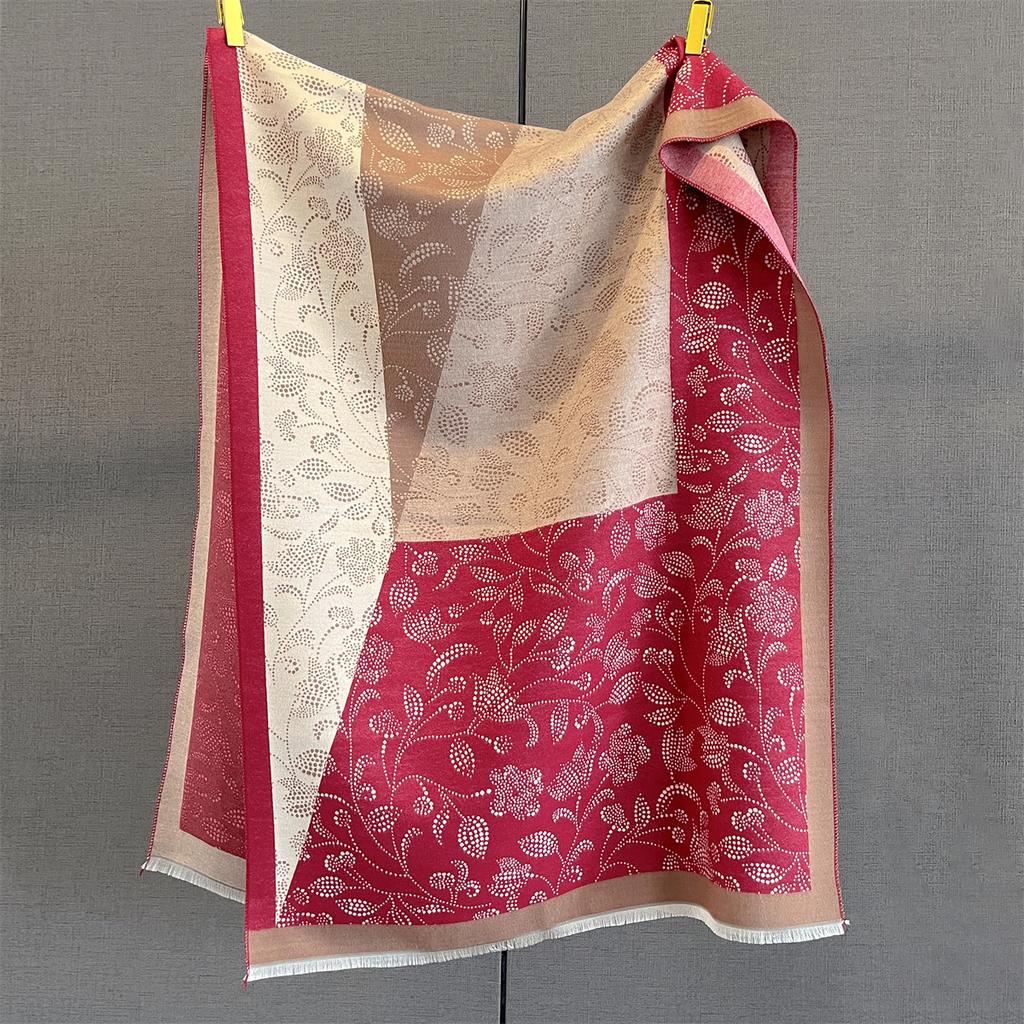 Luxury Warm Scarf For Women 63*185cm Tassel Shawl Imitation Cashmere Cashew Pashmina Warps Autumn/Winter Coldproof Blanket