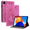 For Xiaomi Redmi Pad SE 4G 8.7 inch Case Card Holder Anti-Scratch Leather Cover Rose Flower Imprint