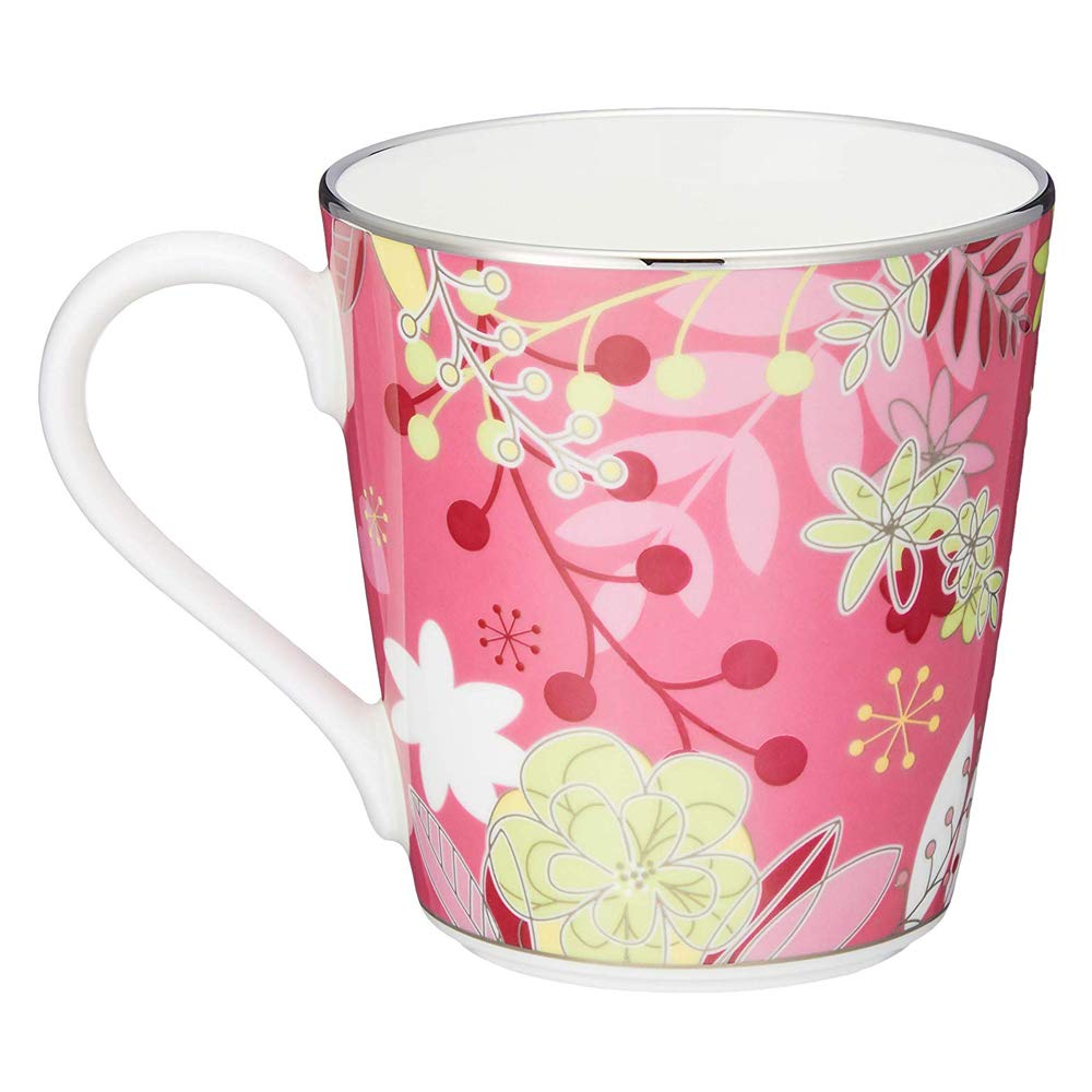NARUMI Floral Paradise Floral Colorful Perfect for or Any Other Gift Boxed and Product Mug, 290cc, Pink, Print, Gorgeous, Cute, Stylish, Design,