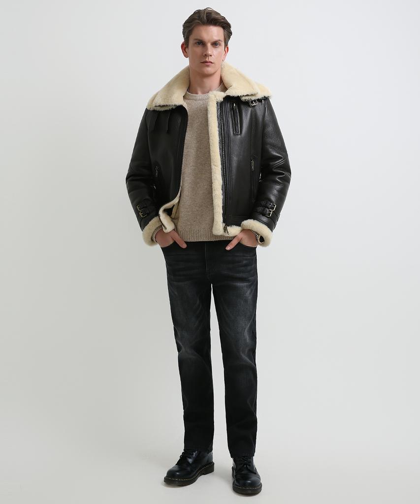 Seuteulaikeu Fine Blend Classic Crew Neck Knit (Beige)