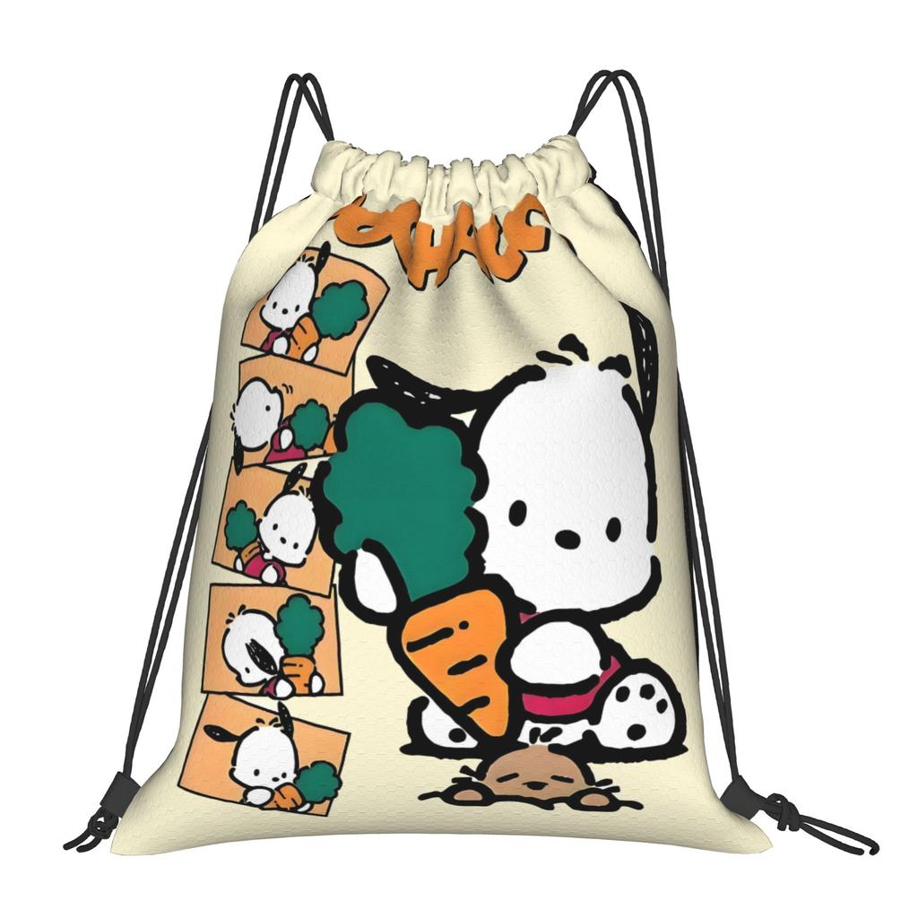 Custom P-Pochaccoes Drawstring Backpack Bags Women Men Lightweight Dog Cartoon Gym Sports Sackpack Sacks for Training