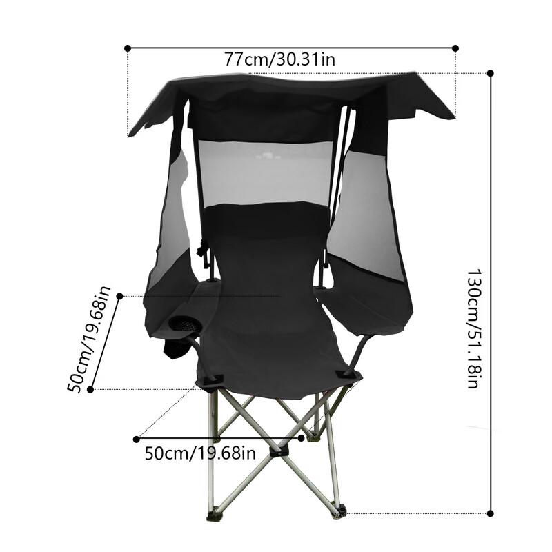 UOSUUOSU Folding Camping Chair with Sunshade and Mosquito Net