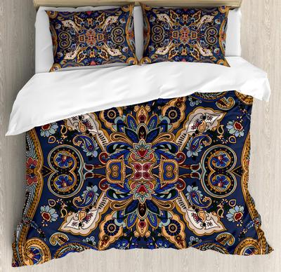 Súprava prešívaných prikrývok Paisley, veľkosť Queen, 3-dielny obliečka na paplón, Boho súprava posteľnej bielizne, Mäkká, na všetky ročné obdobia, 1 obliečka na paplón, 2 obliečky na vankúše, plná veľkosť