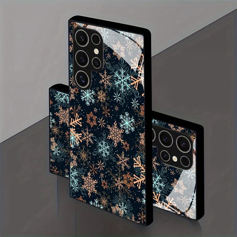 Phone Case Glass TPU PhoneCase for Samsung Galaxy S26 S25 S24 S23 S22 S21 FE,Ultra,Plus Dropresistant Snowy Landscape at Night