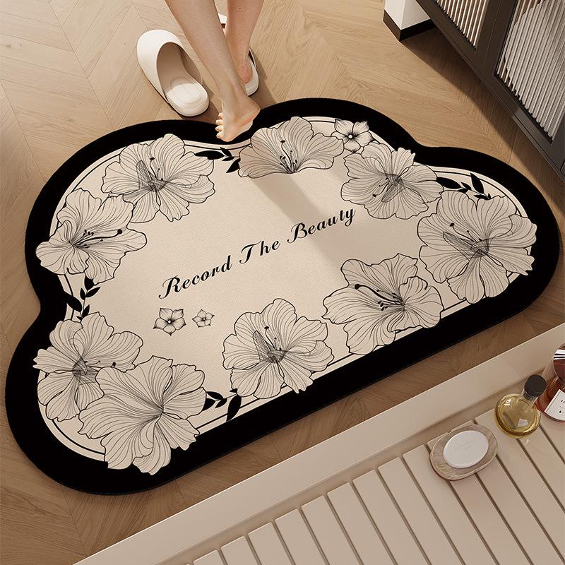 High-End Irregular Diatomaceous Earth Non-Slip Bathroom Doormat - Water-Absorbent, Quick-Drying Fußpad