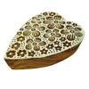 Floral Stamp Hand Craved Indian Brown Wood Stamps Printing Block Textile