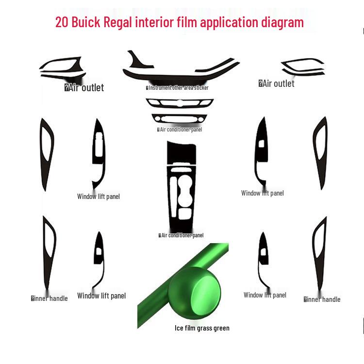 Buick Regal 2020-21 GS Center Console Carbon Fiber Shifter Wrap Interior Sticker