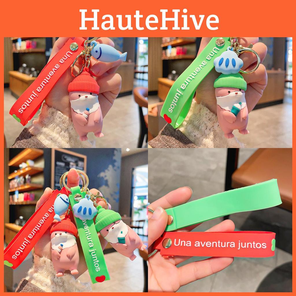 Entzückender Cartoon Seelöwen Schlüsselanhänger Süßes Tier Accessoire für Auto und Tasche