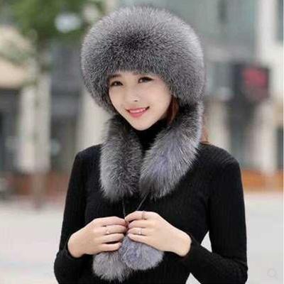 New Hat Women's Winter Imitation Fox Hair Rex Rabbit Hooded Fashion Lei Feng Hat Cold Warm Mongolian Beret