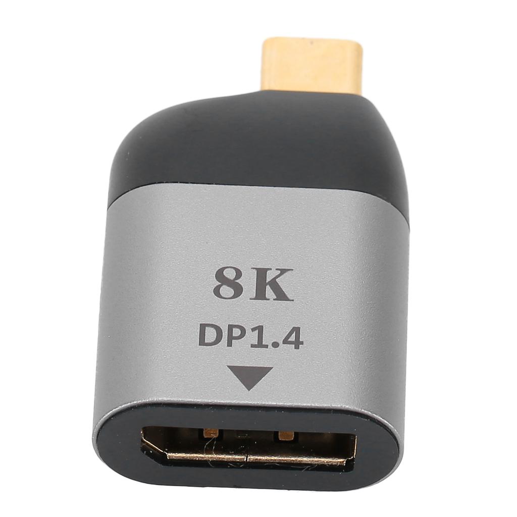 Aluminum Alloy Shell TypeC Male to DP Adapter Converter Connector for Windows Android OS X