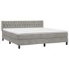 VidaXL Lit à sommier tapissier et matelas Gris clair 160x200cm Velours - Modèle 3131147
