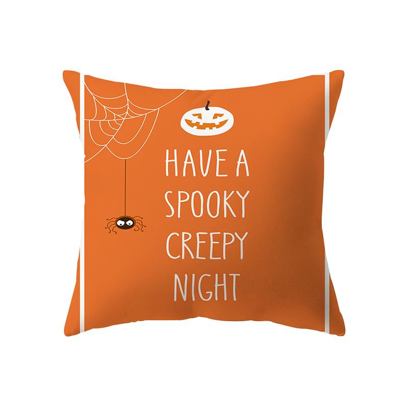 Halloween Theme Throw Pillow Cover Devil Pumpkin Throw Pillow Cover Sofa Chair Bed Cushion Cover Home Decor