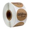 500pcs/ Roll Round Sticker Thank You for Shopping Vintage Kraft Paper Store Packaging Decorative Shopping Bag Sealing Stickers