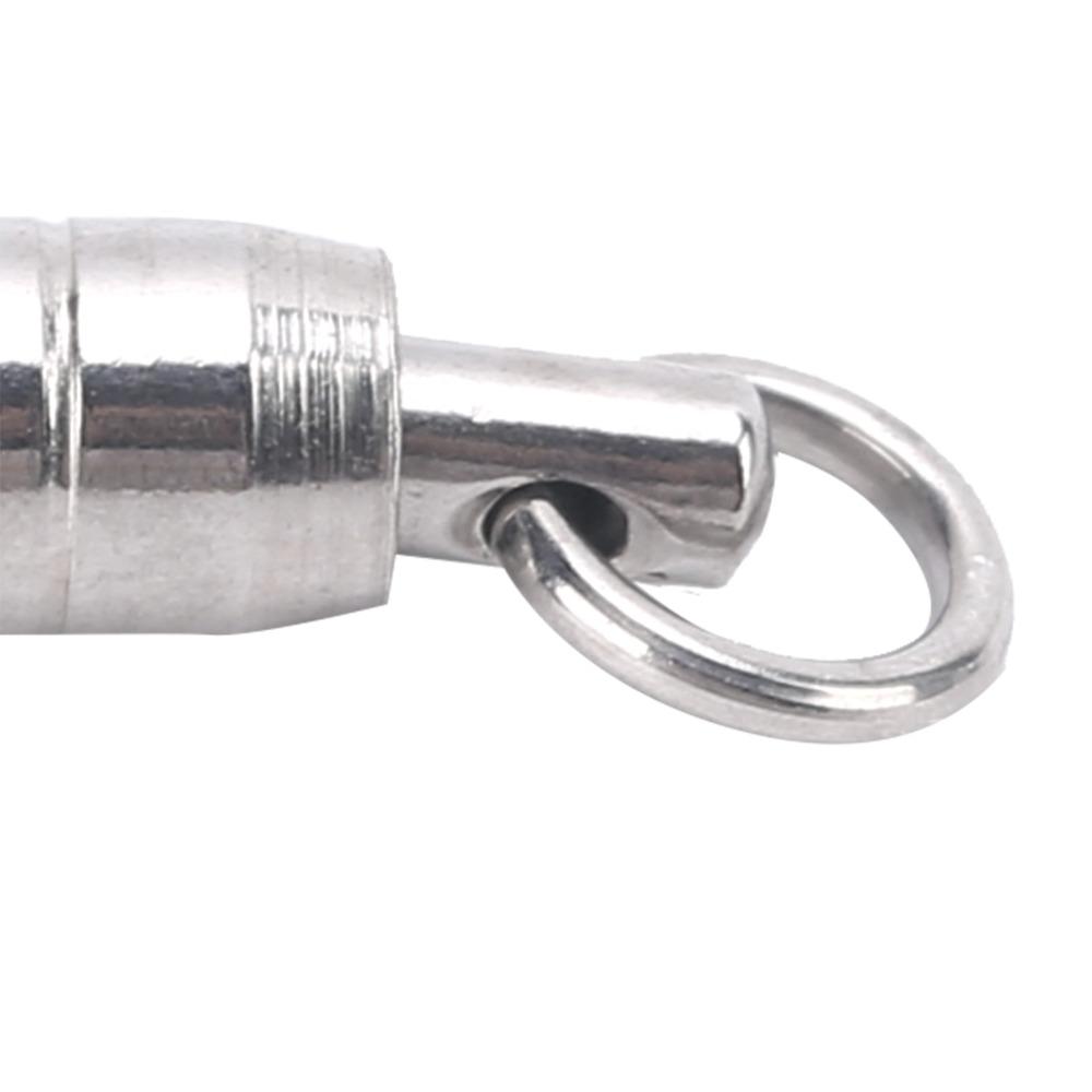 30PCS Stainless Steel Bearing Rotation Ring Dual Ball Fishing Connector Bait Connector