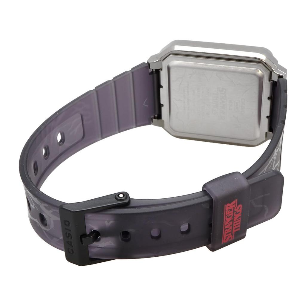 CASIO Digital Watch Stranger Things Collaboration Model A120WEST-1A Unisex Skeleton Grey