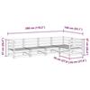VidaXL Garden Lounge Set 5 Pcs Solid Pine Wood 3299430