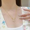 Four-leaf Clover Necklace Female Imitation Gold Versatile High-end Collarbone Chain Will Not Fade for a Long Time Jewelry