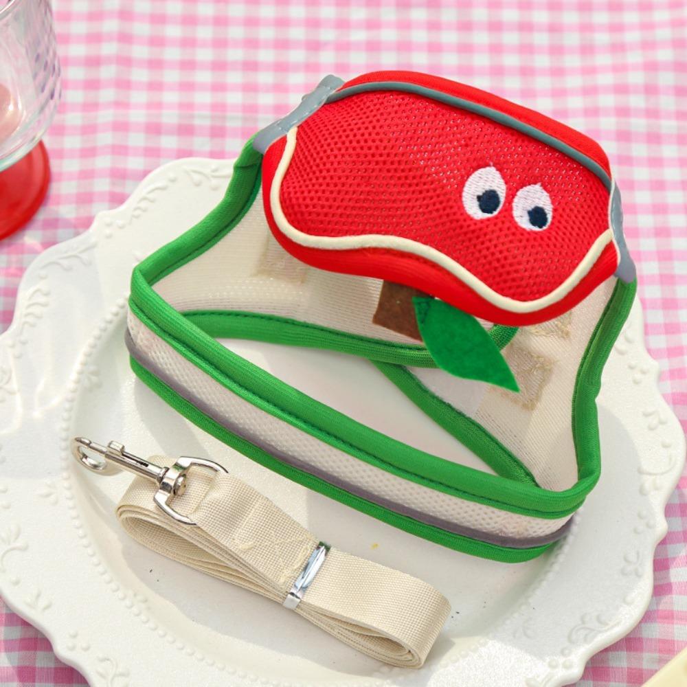 

Breathable Pet Chest Strap Mesh Pet Harness Leash Set Dog Mesh Chest Harness for Cats and Dogs L красный