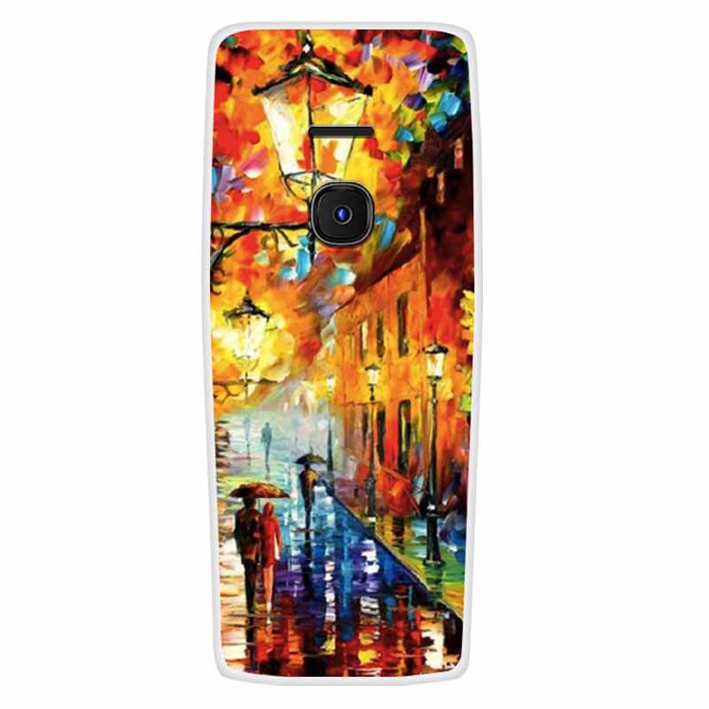 For Nokia 8210 4G Case Soft Silicone Owl Wolf Fashion Back Covers for Nokia 6300 4G Cases Lovely Painted Marble Protection Bags