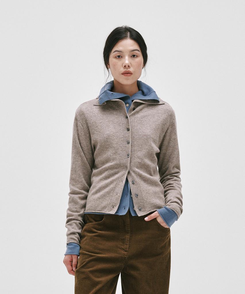 Yuleuteu Cashmere Wool Highneck Cardigan_6Color