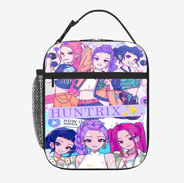 Elementary School Student Card Kpop Demon Hunter Thermal Insulation Bag Portable Outdoor Picnic Bag Children'S Lunch Box Bag Lunch Bag
