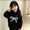 Latest Model - Children's Casual Warm Hooded Sweater. Boys' and Girls' Fashionable Bow-print Pullover Hoodie.