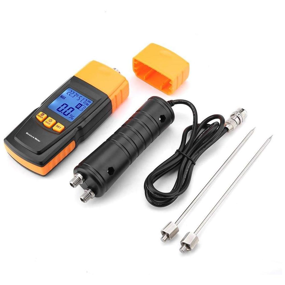 

Цифровой влагомер для древесины Хлопок Древесина Тестер влажности 2~70% Портативный электрический гигрометр для деревообработки с измерительным зондом