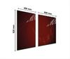 PIANO IN VETRO e TAGLIERE 100x52 ROSSO
