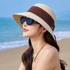Neuer Damen-Strohhut für Frühling und Sommer, frische Strohflechterei, Strandurlaub, einfacher Sonnenschutz, modische süße Schleife, Strohhut, Fischerhut