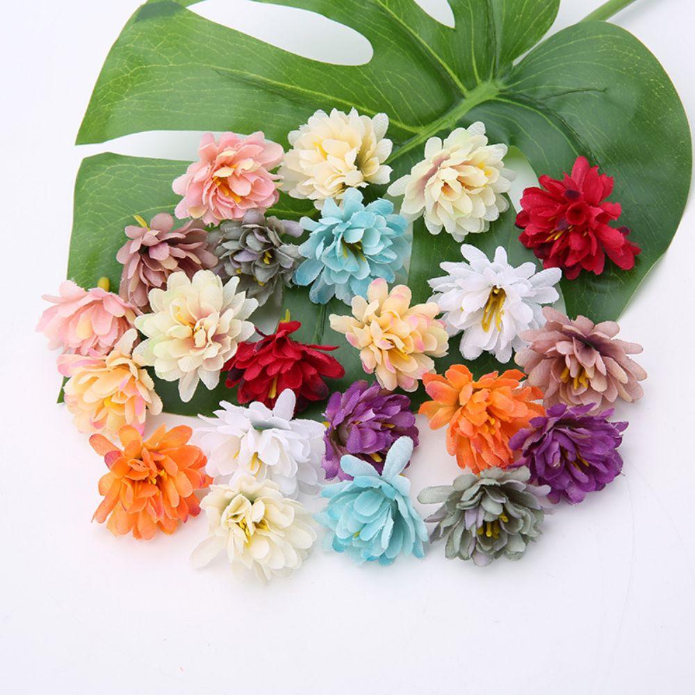 10/30Pcs Artificial Flowers Heads 3cm Fake Flower for Home Decor Wedding Decoration DIY Wreath Scrapbook Craft Gifts Accessories