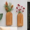 Handgemachter Wandpflanzer Moderner Bauernhaus-Wandpflanzer Kunstdekor Hölzerne Wandvase Schlafzimmer