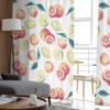 Watercolor Lemon Orange Tulle Curtains Living Room Kitchen Chiffon Curtain Bedroom Balcony Sheer Curtain Fashion Home Decor