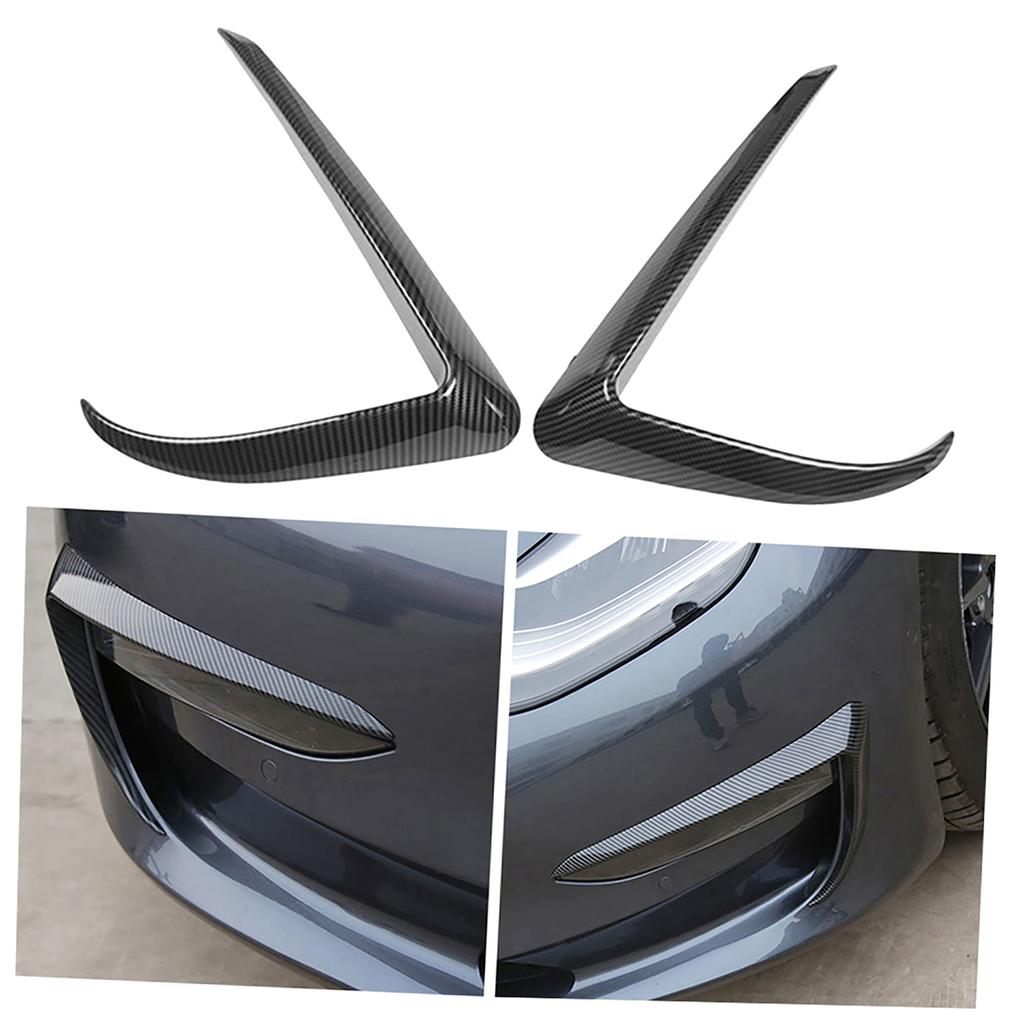 Pack of 2 Carbon   Fog Light Throwers for Car Accessories, Front Fog Light Thrower Cover, Self-adhesive, Scratch  , Water