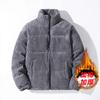 Giacca Invernale Ispessita in Velluto a Coste Termica Giacca Uomo Abbigliamento in Cotone Giacca Imbottita Gioventù Top in Pile di Agnello
