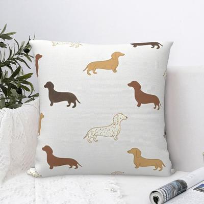 Dackel Hund Quadratische Kissenhülle Kissen für Sofa Niedliches Tier Kreative Kissenbezüge