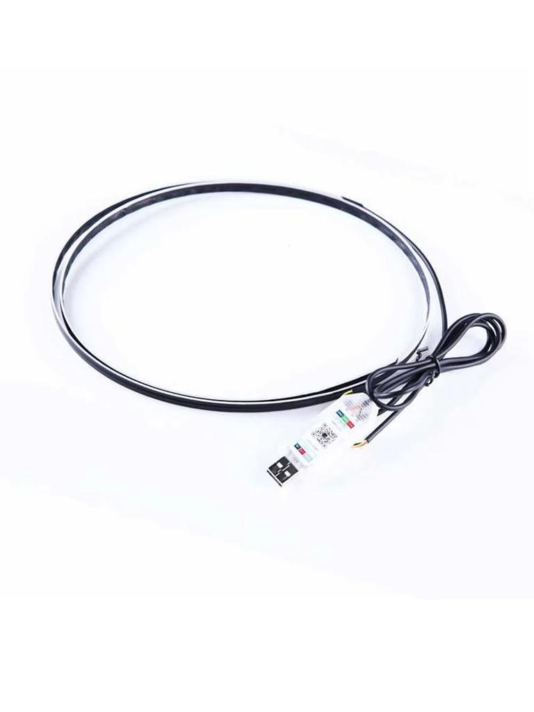 2 In 1 64 Color RGB Symphony Car Ambient Light Interior Acrylic Guide LED Strip Light Decoration Atmosphere Lamp by APP Control