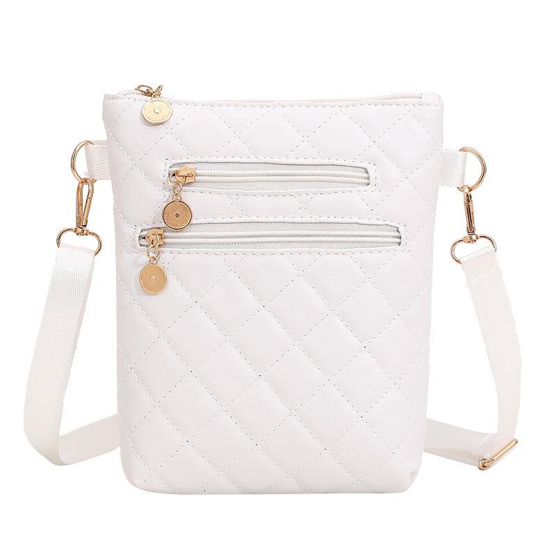Simple diamond square bag autumn and winter new fashion women's messenger mobile phone change bag bucket bag women