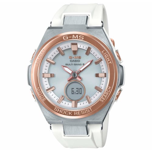 

Жіночий годинник Casio Baby-G, MSG-W200RSC-7AJF, на сонячній батареї, радіокерований, з 6 часовими зонами світу, білий