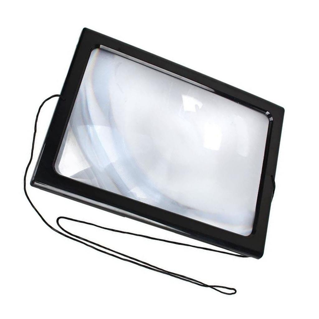 Leselupe 3x Faltbar Freihändig Große Seite Lupe mit 4 LED-Leuchten