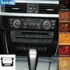 For BMW 3 Series E90 E92 E93 2005-2012 Dashboard AC Control Trim Panel Cover Piano Black Stickers Car Interior Accessories