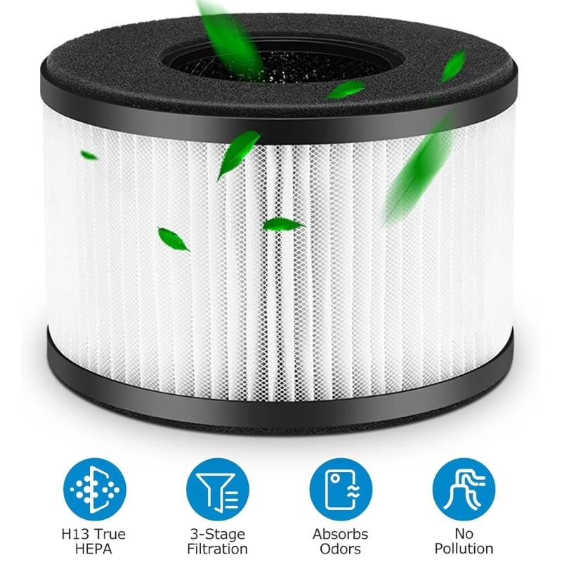 2PCS Plastic Air Cleaners Filter Air Purifier Filter Plastic Air Cleaners HEPA Filter Accessories for BS03 Model