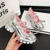 Spring and Summer New Thick-soled High-heeled Soft-soled Thick-heeled Light-mouth Single Shoes Niche Silver Mary Jane Women's Shoes