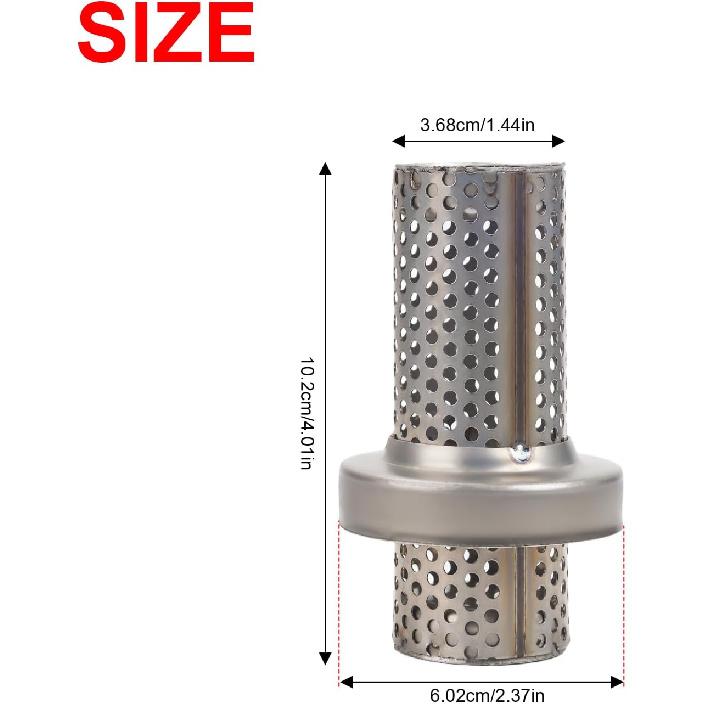 

Larcele 60.5mm Motorcycle Exhaust Muffler Universal Motorbike Muffler Silencer Baffle Adjustable Removable XSQ-04 (Short)